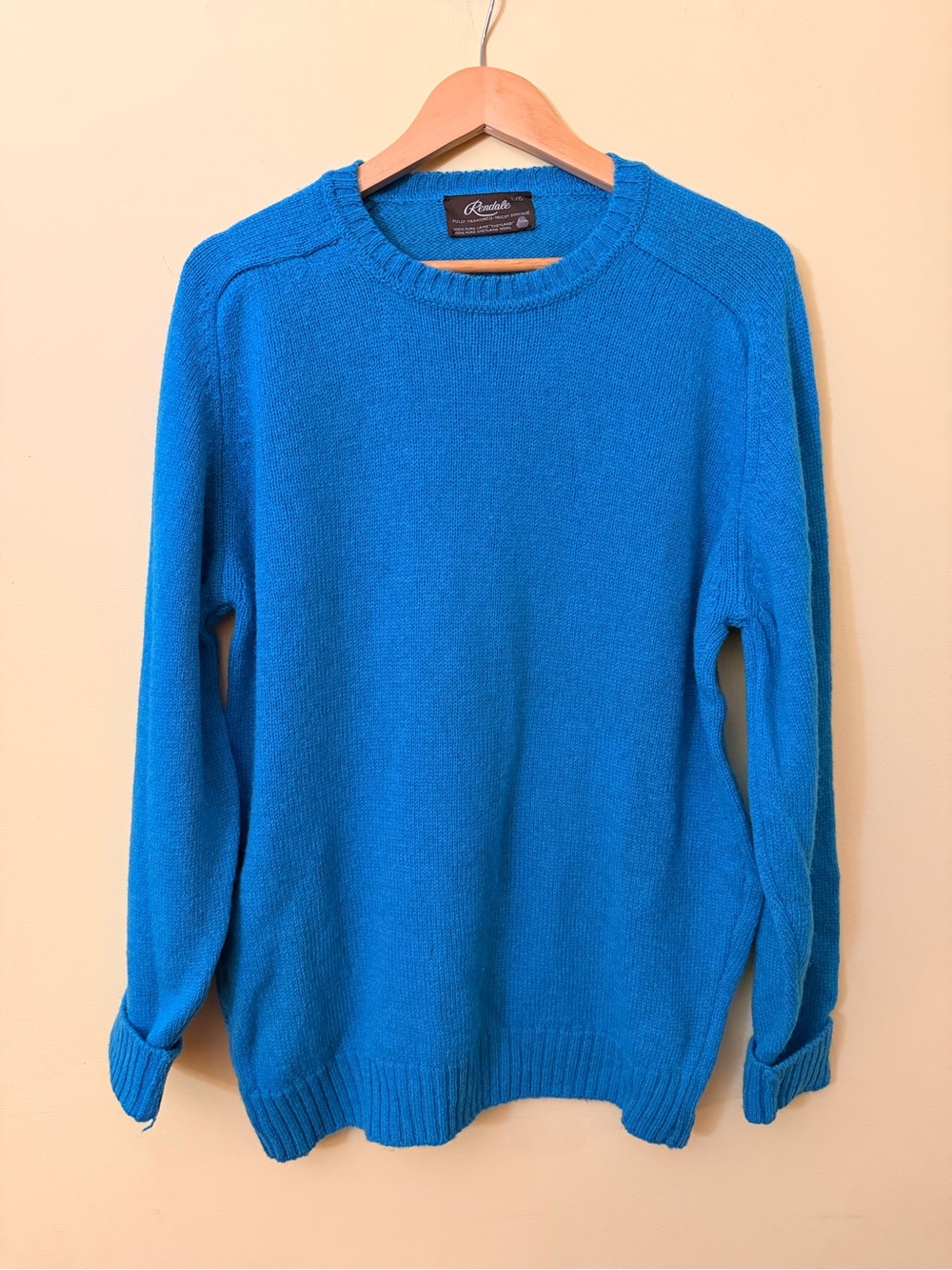 Vintage Rendale Pure Virgin Wool Sweater Made in Canada L